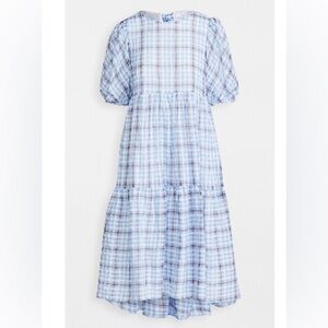 English Factory blue plaid tent dress